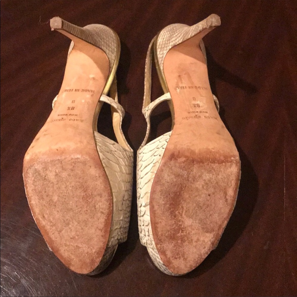 Kate Spade, Python Print, Leather Sling Back Heels - image 4